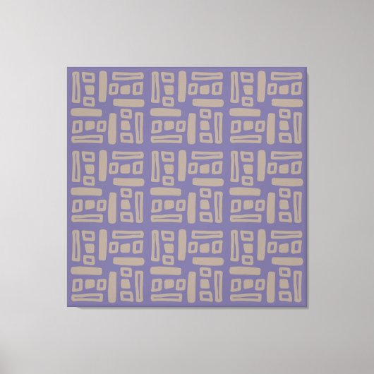 Elegant Paars Abstract Patroon Canvas Afdruk (Voorkant)