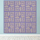 Elegant Paars Abstract Patroon Canvas Afdruk (Insitu (Houten vloer))