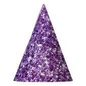 Elegant Paars Abstract Stijlvol Chic Patroon Feesthoedjes (Links)