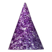 Elegant Paars Abstract Stijlvol Chic Patroon Feesthoedjes (Rechts)