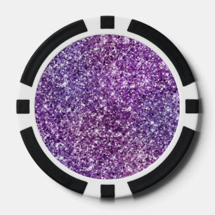 Elegant Paars Abstract Stijlvol Chic Patroon Poker Chips
