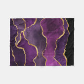 Elegant Paars Abstract Waterverf Patroon Fleece Deken (Voorkant (Horizontaal))