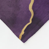 Elegant Paars Abstract Waterverf Patroon Fleece Deken (Hoek)
