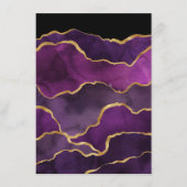Elegant Paars Abstract Waterverf Patroon Menu (Voorkant)