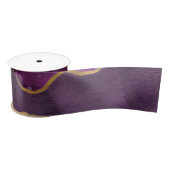 Elegant Paars Abstract Waterverf Patroon Satijnen Lint (Spoel)