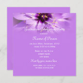 Elegant,  paars afstuderen kaart (Voorkant / Achterkant)