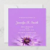 Elegant,  paars afstuderen kaart (Achterkant)