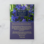 Elegant Paars Agapanthus Flowers Bereavement Bedankkaart (Binnen)