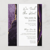 Elegant Paars Agate Elopement Receptie (Voorkant)