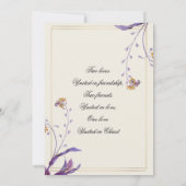  Elegant Paars Beige Floral Inspirerend Save The Date (Achterkant)
