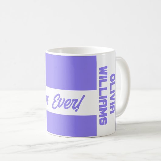 Elegant Paars Best Mam Ever Koffiemok (Voorkant rechts)