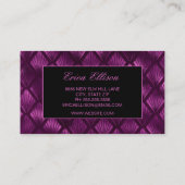 Elegant Paars Black Art Deco Wedding Planner Visitekaartje (Achterkant)