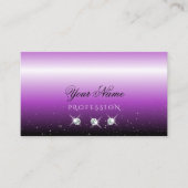 Elegant Paars Black Ombre Sparkle Jewels Trendy Visitekaartje (Voorkant)