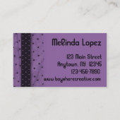 Elegant Paars Black Visitekaartje (Achterkant)