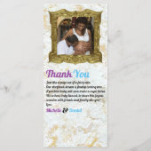 Elegant Paars | Blauw Afrikaans geslacht Foto make Menu (Achterkant)