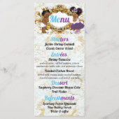 Elegant Paars | Blauw Afrikaans geslacht Foto make Menu (Voorkant)