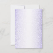 Elegant Paars Blauw Roze Floral Glitter Wedding Save The Date (Achterkant)