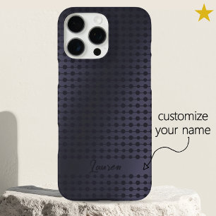 Elegant Paars Blauwe Stippen Lijnpatroon Aangepast iPhone 16 Pro Max Hoesje