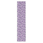 Elegant Paars Bloemmotief Korte Tafelloper (Voorkant)