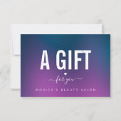 Elegant Paars Blue Gradient Heart Love Romantic (Voorkant)