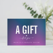 Elegant Paars Blue Gradient Heart Love Romantic (Staand voorkant)