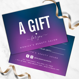 Elegant Paars Blue Gradient Heart Love Romantic