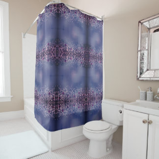 Elegant Paars Blue Pattern Shower Curtain Douchegordijn