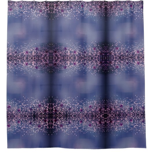 Elegant Paars Blue Pattern Shower Curtain Douchegordijn (Voorkant)