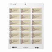 Elegant Paars Boho Spirals Weddenschap Etiket (Full Sheet)