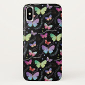 Elegant Paars Bright Butterflies Case-Mate iPhone Case (Achterkant)