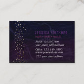 Elegant Paars Bright Butterflies Visitekaartje (Achterkant)