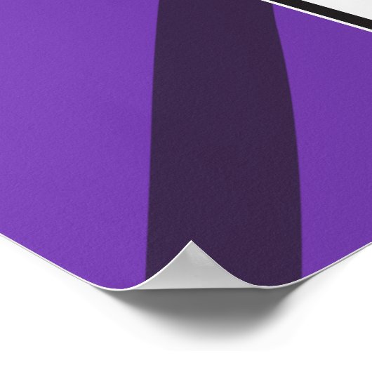 Elegant Paars bruiloft 15 Tafelzitje Poster (Hoek)