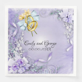 Elegant Paars  bruiloft Servet