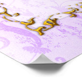 Elegant  Paars bruiloft Welkom Poster (Hoek)