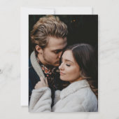 Elegant Paars Casual Foto Monogram Foto Weduwschap Kaart (Achterkant)