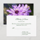 Elegant,  paars dagblad rsvp (Voorkant / Achterkant)