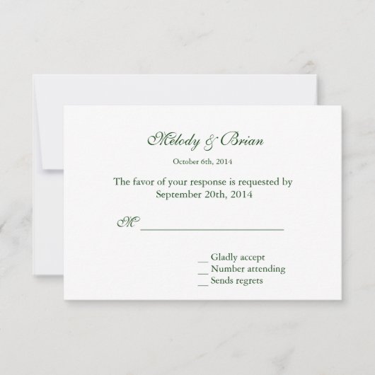 Elegant,  paars dagblad rsvp kaartje (Voorkant)