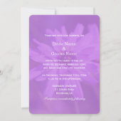 Elegant,  paars dagbloem bruiloft kaart (Voorkant)