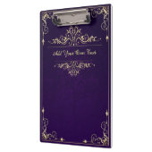 Elegant Paars Damask Klembord (Links)