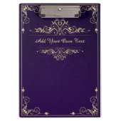 Elegant Paars Damask Klembord (Voorkant)