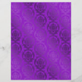 Elegant Paars Damask Swirl Flyer (Achterkant)