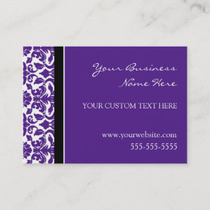 Elegant Paars Damask Visitekaartjes
