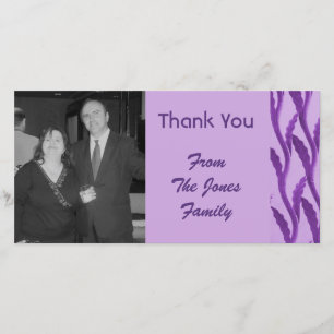 elegant paars Dank u Bedankkaart