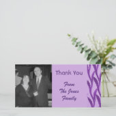 elegant paars Dank u Bedankkaart (Staand voorkant)