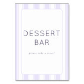 Elegant Paars Dessertbar Bord Kaart (Achterkant)