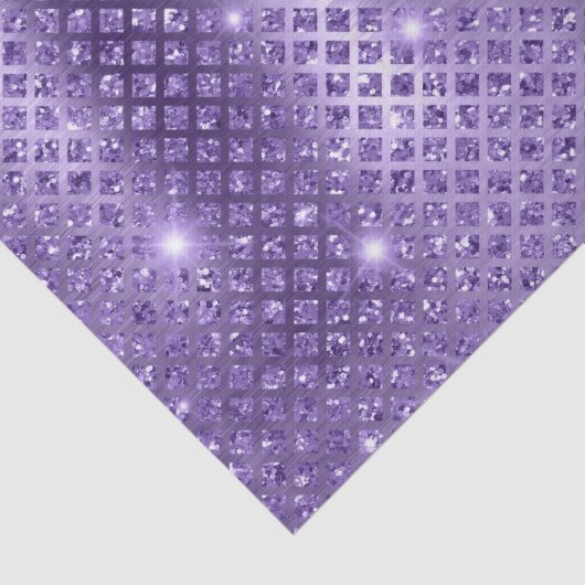Elegant Paars Diamonds metallisch glitterpatroon Tissuepapier (Detail)