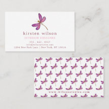 Elegant Paars Dragonfly Patroon