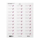 Elegant Paars Dragonfly Return Address Etiket (Full Sheet)