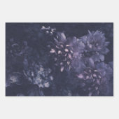 Elegant Paars Dutch Floral Inpakpapier Vel (Voorkant 2)