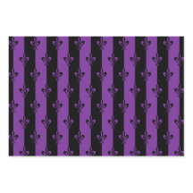 Elegant Paars en Black Fleur de Lis (3 Sizes)